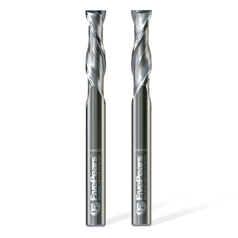 FivePears Down Cut Spiral Router Bit for CNC, 3/16 inch Cutting Diameter and 3/4 inch Cutting Length 1/4 inch Shank Carbide End Mill Router Bit for Wood Carving Engraving Grinding Grooving in Saudi Arabia