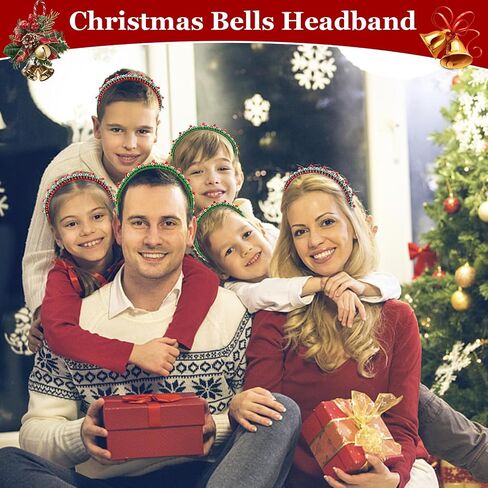 عصابات عيد الميلاد عيد الميلاد جرس هيرباند عطلة عصابات رأس أحمر أخضر فضي عيد الميلاد للنساء الفتيات in Kuwait