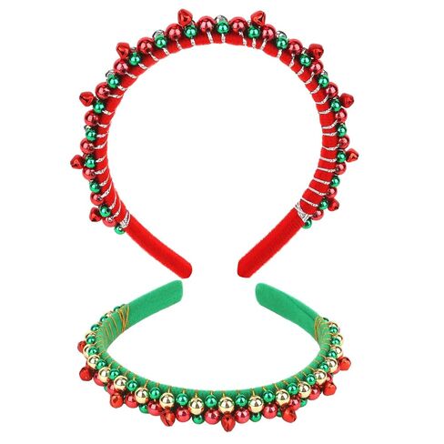 عصابات عيد الميلاد عيد الميلاد جرس هيرباند عطلة عصابات رأس أحمر أخضر فضي عيد الميلاد للنساء الفتيات in Kuwait