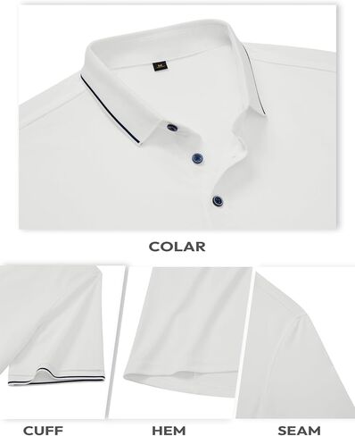 Alimens & Gentle 3 Pack Polo Shirts for Men Dry Fit Performance Short Sleeve Moisture Wicking Business Casual Golf Shirts in Saudi Arabia