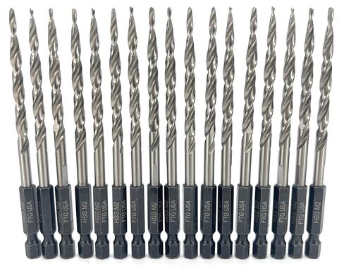 FTG USA Tapered Countersink Drill Bit Set 6 Pc (#4) 7/64" Countersink Bit Same Size Bit Replacement Only, Countersink Replacement Drill Bit with Improved Connection Drill-Hex Shank Without a Pin in Kuwait