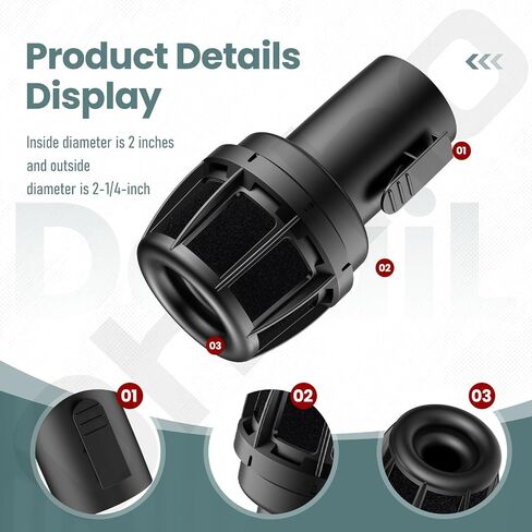 2-1/2 In Muffler Diffuser Wet/Dry Vac Attachment - by Ohoho - Compatible with Craftsman CMXZVBE38660 Shop Vacuums Diffuser in Saudi Arabia