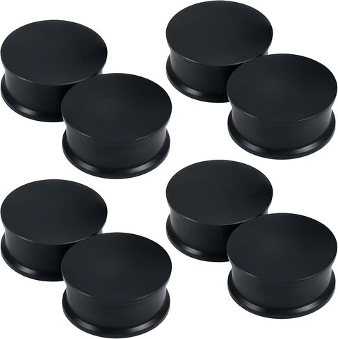 8G-25mm Solid Soft Black Slicone Gauges Tunnels Plugs for Ears Double Flare Gauge Stretching Kit Ear Expander Piercing Jewelry for Women Men in Saudi Arabia