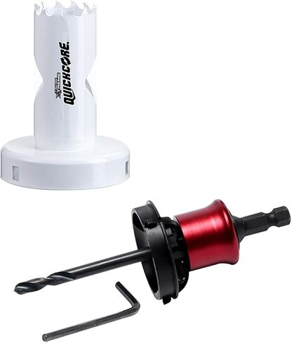 Disston QUICKCORE Starter Kit Bi-Metal Hole Saw with 1", 1-1/2", 2" & 3/8" Arbor. Cuts Wood, Metal, Plastic and Stainless Steel. E0100242 in Kuwait