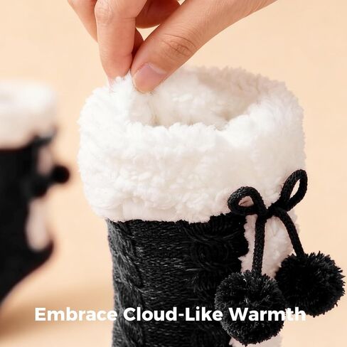 Christmas Gift Stocking Stuffers Winter Warm Slipper Socks for Women - Ultra Cozy Fluffy Sherpa Lined with Non-Slip Grippers | Soft Fuzzy Socks in Saudi Arabia