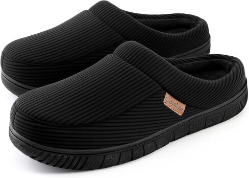 shoeslocker Mens Slippers Moccasin House Shoes Soft Memory Foam Slip-on Indoor/Outdoor in Saudi Arabia