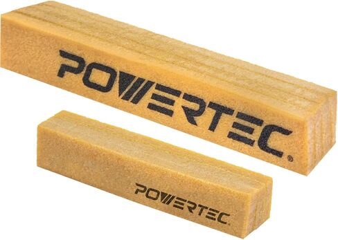 عصا التنظيف الكاشطة POWERTEC 71407-P2 لأحزمة وأقراص الصنفرة | ممحاة مطاطية طبيعية - أدوات متجر النجارة للصنفرة المثالية 12 × 2 × 2، 2 قطعة in Kuwait
