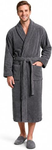 Plush Necessities 100% GOTS Certified Organic Cotton Terry Bathrobe in Saudi Arabia