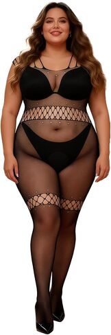 ملابس داخلية نسائية مقاس كبير من Ohyeahlady بشبكة صيد السمك ملابس داخلية قطعة واحدة من Badydoll ملابس نوم بذلة ملابس داخلية للنادي in Kuwait