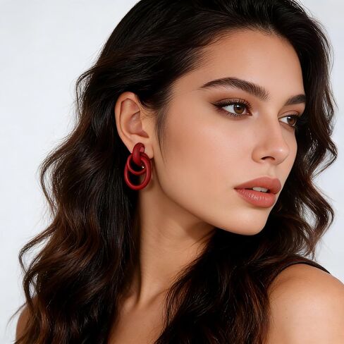 Clip on Earrings for Women 14K Gold Plated Geometric Knot Non Pierced Ear Clips Lightweight Trendy Hypoallergenic No Piercing Jewelry Gifts in Saudi Arabia