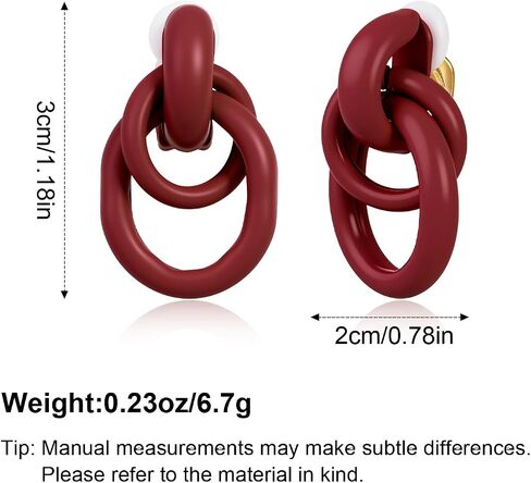 Clip on Earrings for Women 14K Gold Plated Geometric Knot Non Pierced Ear Clips Lightweight Trendy Hypoallergenic No Piercing Jewelry Gifts in Saudi Arabia