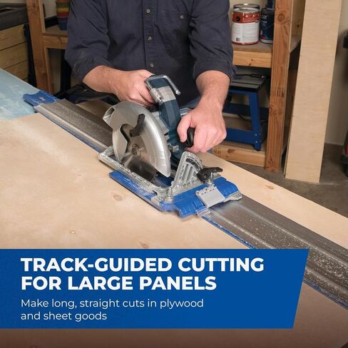 Kreg KMA2700 Accu-Cut - Universal Track Saw Guide System - Cuts up to 50" Long - No Clamps Needed - Make Straight, Cross, Rip & Angled Cuts Easily - Circular Saw Guide - Woodworking Tool in Saudi Arabia