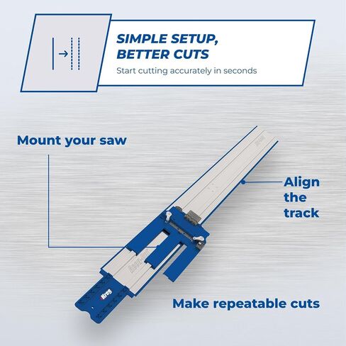 Kreg KMA2700 Accu-Cut - Universal Track Saw Guide System - Cuts up to 50" Long - No Clamps Needed - Make Straight, Cross, Rip & Angled Cuts Easily - Circular Saw Guide - Woodworking Tool in Saudi Arabia