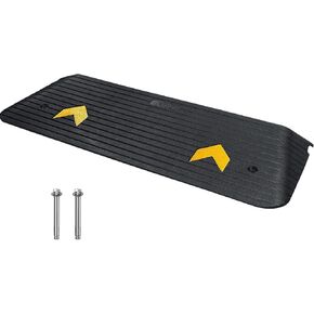 VEVOR Rubber Threshold Ramp, 3.5" Rise Doorway Ramp, Recycled Rubber Curb Ramp with Water Channel, 33069 Lbs Load Capacity, Special Non-Slip Surface with Full Accessories for Wheelchair and Scooter in Saudi Arabia