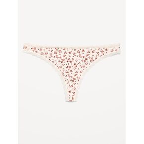 Old Navy Mid-Rise Everday Cotton Thong - Light Blue Floral in Kuwait