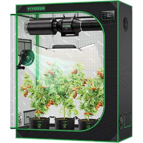 VIVOSUN S223 2x2 Grow Tent, 24"x24"x36" High Reflective Mylar with Observation Window and Floor Tray for Hydroponics Indoor Plant for VS1000 in Saudi Arabia