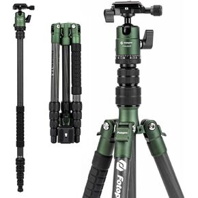 حامل ثلاثي من Fotopro للكاميرا، حامل ثلاثي من الألومنيوم مقاس 57 بوصة ومونوبود لكاميرا DSLR مع رأس كروي ولوحة وحقيبة سريعة التحرير، حامل ثلاثي القوائم مدمج للسفر لكاميرا الفيديو، تحميل يصل إلى 8 كجم/17.63 رطل in Kuwait