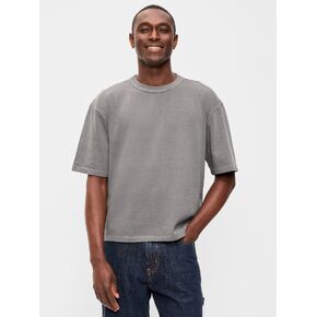 Old Navy Garment-Dyed Heavyweight Cropped T-Shirt - Stainless Steel in Kuwait