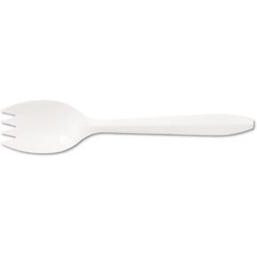 أدوات مائدة من البولي بروبيلين متوسطة الوزن من Boardwalk SPORK، رياضية، بيضاء (علبة من 1000) in Kuwait