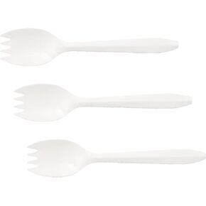 Boardwalk BWKSPORK Mediumweight Polypropylene Sporks - White (1000/Carton) in Saudi Arabia