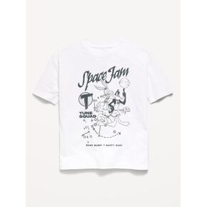 Old Navy Space Jam™ Oversized Gender-Neutral Graphic T-Shirt for Kids - White Lilies in Kuwait