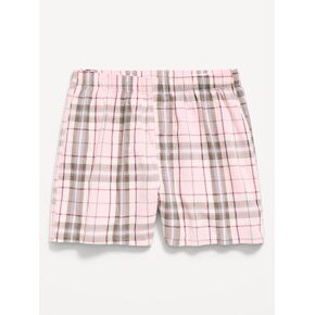 Old Navy Printed Boxer Shorts - White/Pink Plaid in Kuwait