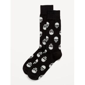 Old Navy Printed Novelty Socks for Men - Skulls Black in Kuwait