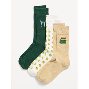 Old Navy Novelty Socks 3-Pack for Men - Olive Drinks in Kuwait