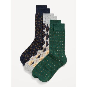 Old Navy Novelty Socks 3-Pack for Men - Brown Orange Argyle in Kuwait