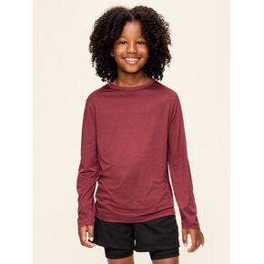 Old Navy CloudMotion Long-Sleeve Performance T-Shirt for Boys - Dark Red in Kuwait