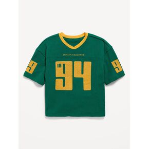 Old Navy Oversized Mesh Graphic Football T-Shirt for Boys - Java Fern in Kuwait