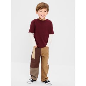 بنطلون جينز فضفاض مرقع للأولاد الصغار من Old Navy - بني in Kuwait