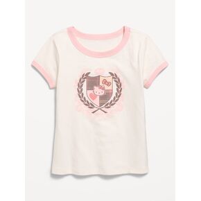 Old Navy Hello Kitty® Ringer Graphic T-Shirt for Girls - Sea Salt in Kuwait