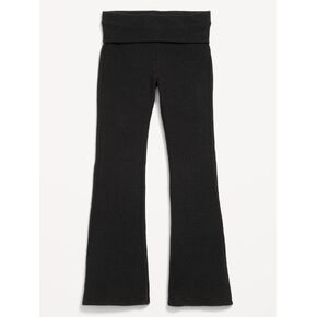 Old Navy CozePlush Foldover Pants for Girls - Black Jack in Kuwait