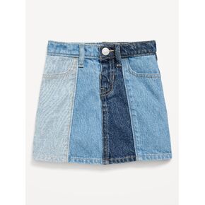 Old Navy High-Waisted Pleated Jean Skirt for Toddler Girls - Panel Washes in Kuwait