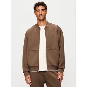 Old Navy Bounce Fleece Oversized Bomber Jacket - Saddle Brown in Kuwait
