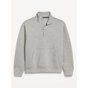Old Navy Bounce Fleece Oversized Half-Zip Pullover - Heather Gray in Kuwait