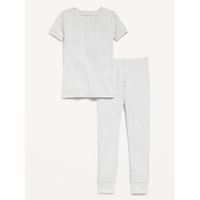 Old Navy Snug-Fit Ribbed Pajama Set for Toddler & Baby - Light Heather Gray in Kuwait