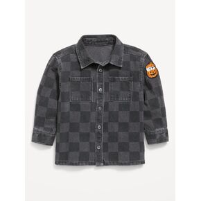 Old Navy Long-Sleeve Pocket Shirt for Toddler Boys - Halloween Checks in Kuwait