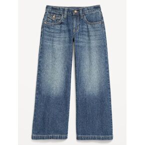 Old Navy Low-Rise Baggy Wide-Leg Jeans for Girls - Medium Wash in Kuwait