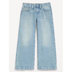 Old Navy Low-Rise Super Baggy Wide-Leg Jeans for Girls - Light Wash in Kuwait