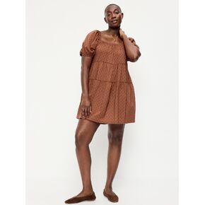 Old Navy Puff-Sleeve Swing Mini Dress - Coco de mer in Kuwait