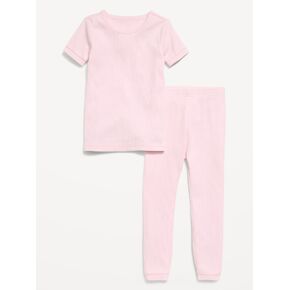 Old Navy Snug-Fit Ribbed Pajama Set for Toddler & Baby - Blush On You in Kuwait