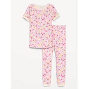 Old Navy Printed Snug-Fit 100% Cotton Pajama Set for Toddler & Baby - Cream Ditsy Floral in Kuwait