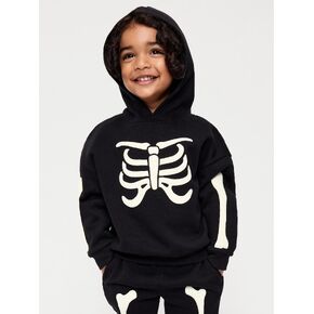 Old Navy Oversized Unisex Graphic Pullover Hoodie for Toddler - Black Skeleton in Kuwait