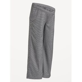 Old Navy Maternity Wide-Leg Billie Trouser - Gray Houndstooth in Kuwait