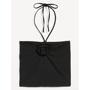 Old Navy Tie-Neck Rosette Tube Top - Black Jack in Kuwait