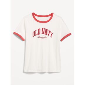 Old Navy Graphic Ringer T-Shirt - White Calla Lilies in Kuwait