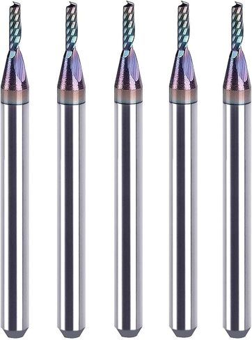 SpeTool كربيد O فلوت لولبي راوتر بت 1/8 بوصة قطر القطع 1/4 بوصة عرقوب مع طلاء أكريليك غير حديدي CNC قاطعة الطحن in Kuwait