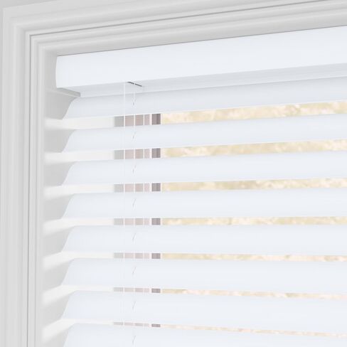 SelectBlinds ستائر خشبية صناعية لاسلكية مقاس 2 بوصة - الحد الأقصى للتحكم في الإضاءة - أي حجم 24-48 بوصة عرض × 36-72 بوصة ارتفاع، بدون عصا إمالة، حامل داخلي أو خارجي، أبيض (24 بوصة عرض × 36 بوصة ارتفاع) in Kuwait